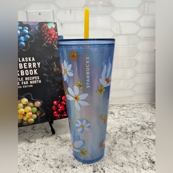 Starbucks  2024 Blue Dichronic Magnolia and Flowers
Tumbler BRAND NEW. NWT. - Picture 3 of 7